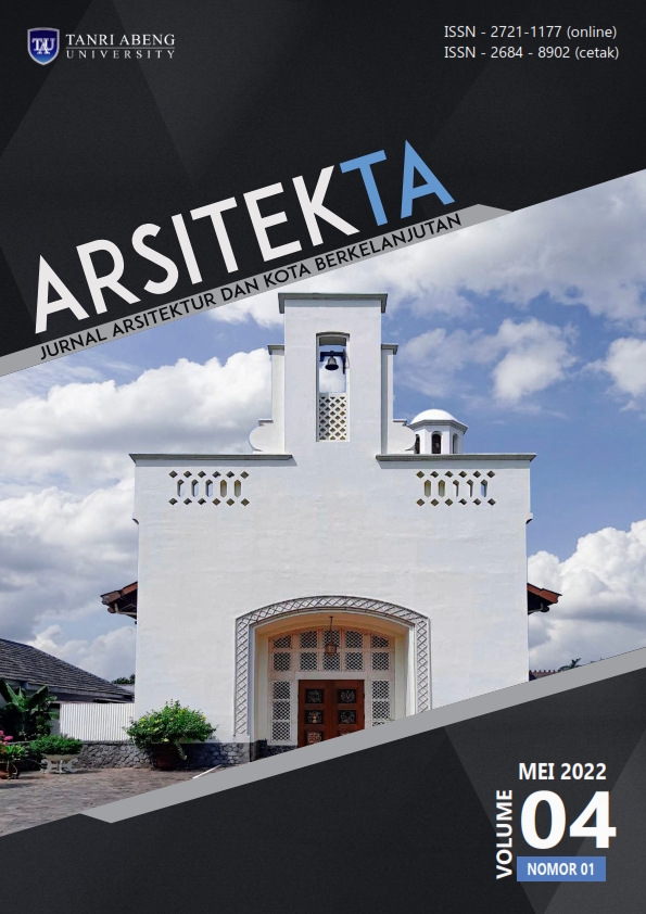 					Lihat Vol 4 No 01 (2022): Arsitekta : Jurnal Arsitektur Kota dan Berkelanjutan
				