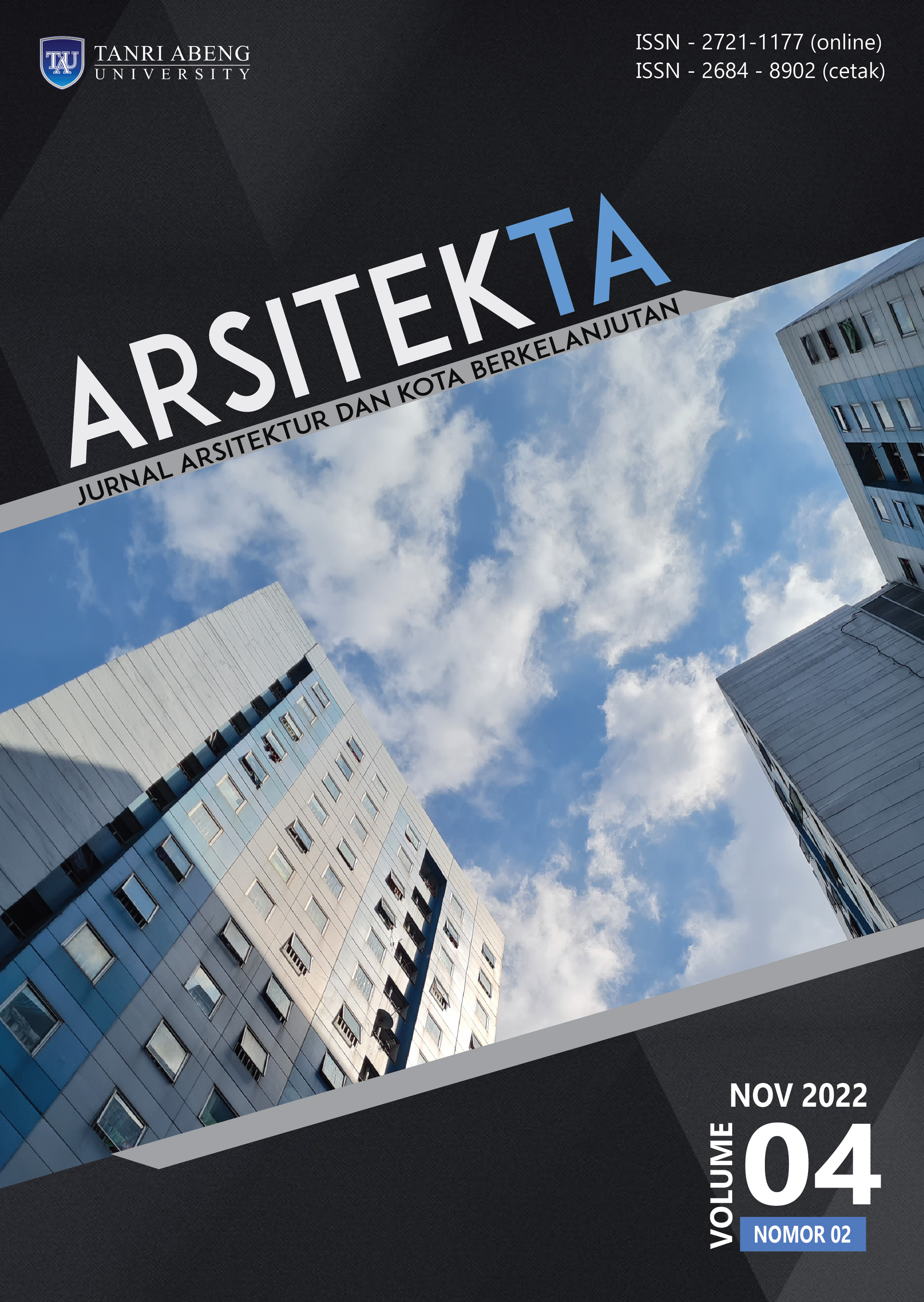 					View Vol. 4 No. 02 (2022): Arsitekta : Jurnal Arsitektur Kota dan Berkelanjutan
				